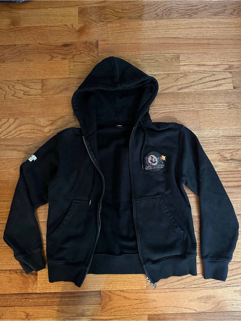 💯% AUTHENTIC BT21 “Shooky Space Squad” Black Zip-Up Hoodie
